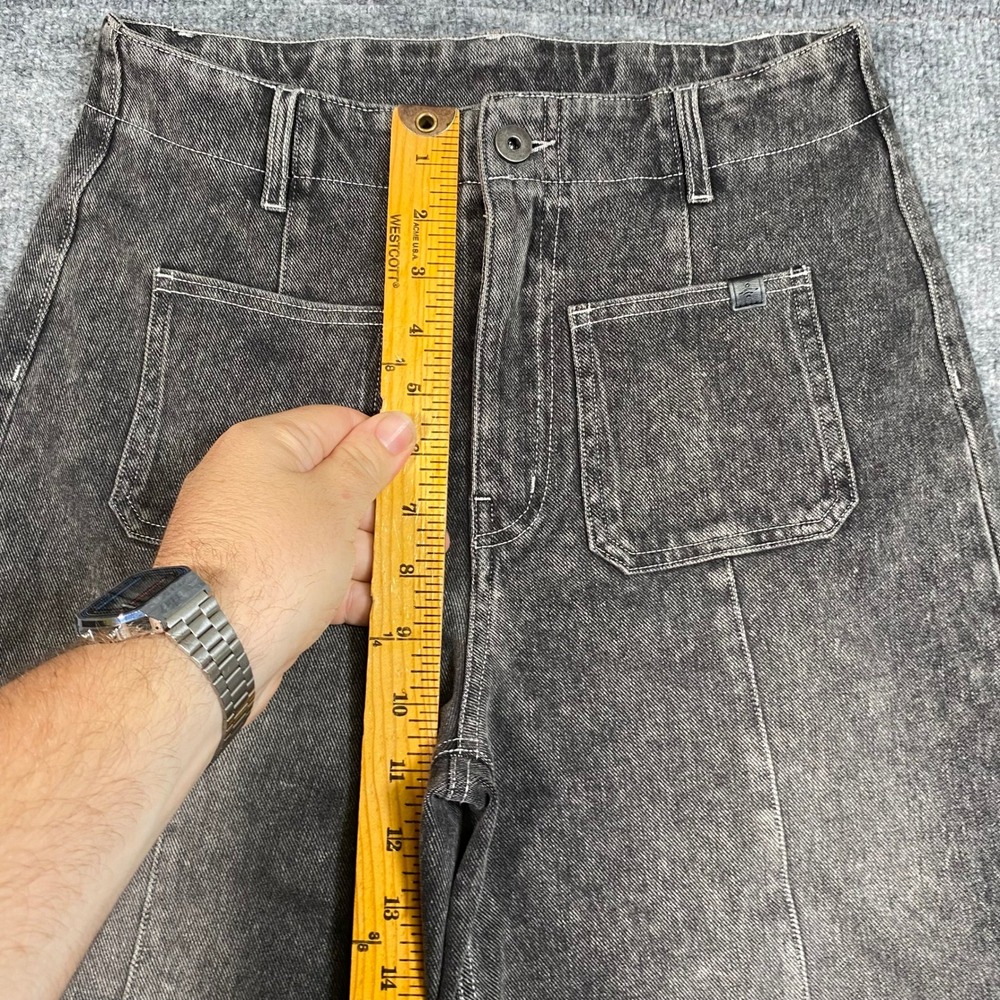 Halara Womens High Waisted Wide Leg Acid Wash Jeans Black Size S 02657959 - Picture 4 of 10